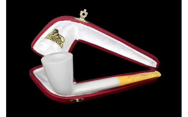 Straight Dublin meerschaum pipe