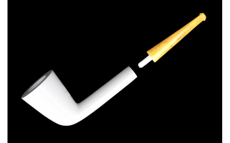 Straight Dublin meerschaum pipe