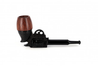 Gun pipe with a rounded bowl