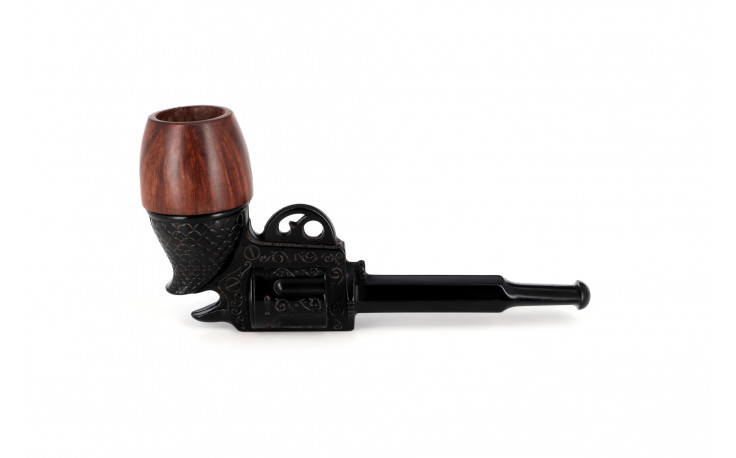 Gun pipe with a rounded bowl