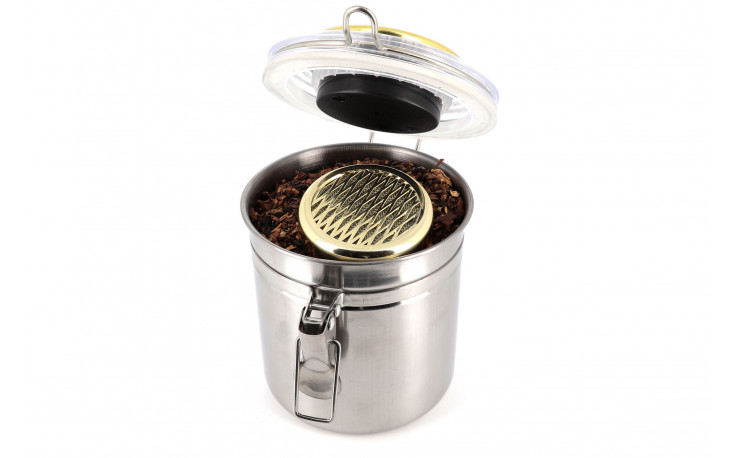 Stainless steel tobacco jar (large size)