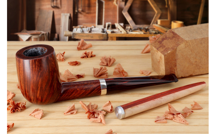 Pierre Morel Flame Grain 1 Billiard pipe (cumberland stem)