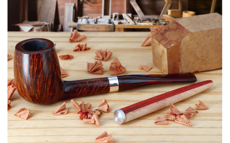 Pierre Morel Flame Grain 2 Billiard pipe (cumberland stem)