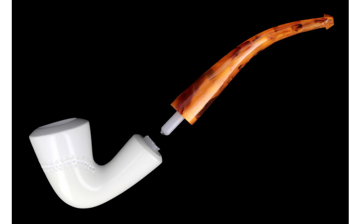 Calabash Design bent meerschaum pipe