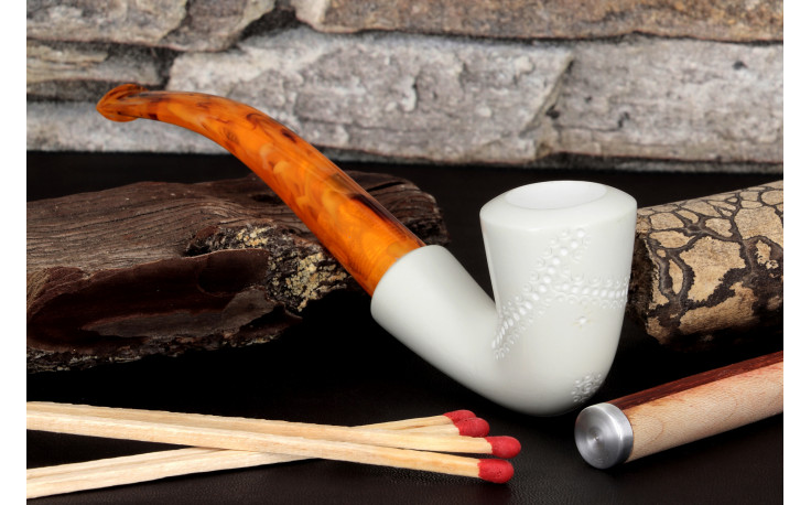 Calabash Design bent meerschaum pipe