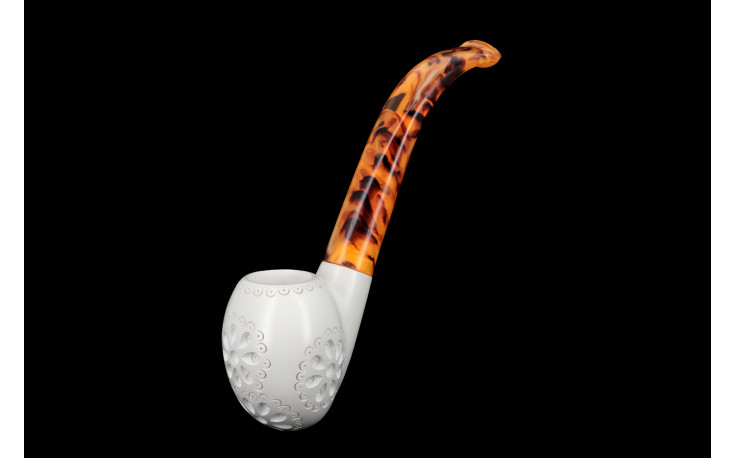 Oom Paul openwork meerschaum pipe