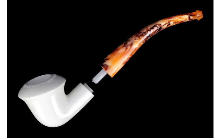 Calabash Design 2 bent meerschaum pipe