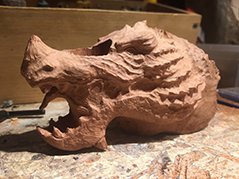 Briar pipe sculpted with a Dragon head