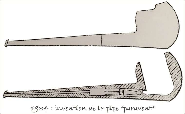 1934 : the invention of a special pipe for smokers who enjoy smoking their pipe outside